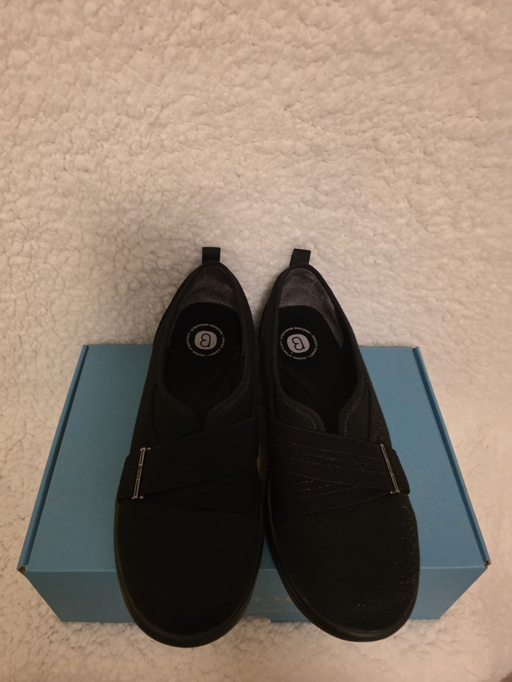 Black Slip-On Women's Casual Shoes